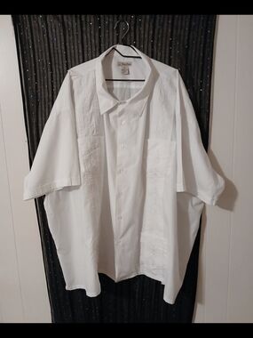 Foxfire White Short-Sleeve Button-Down Casual Shirt